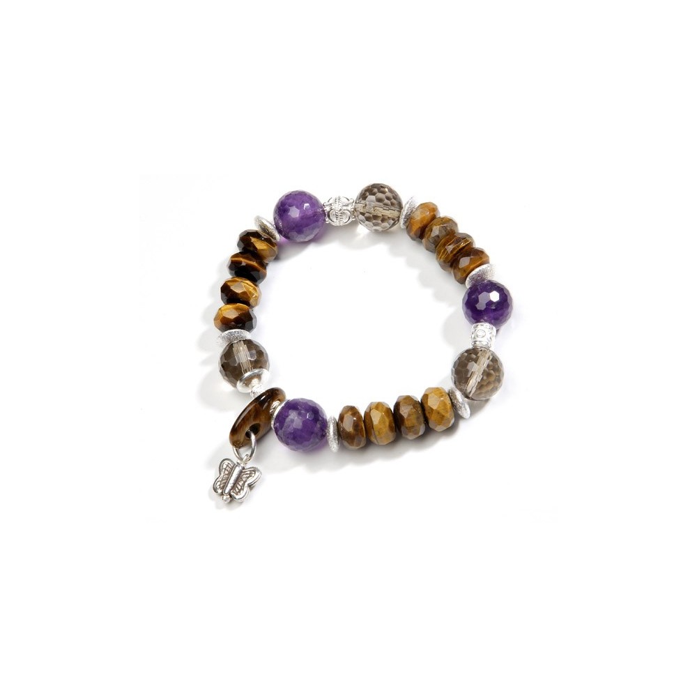 Pulsera de piedra natural y plata