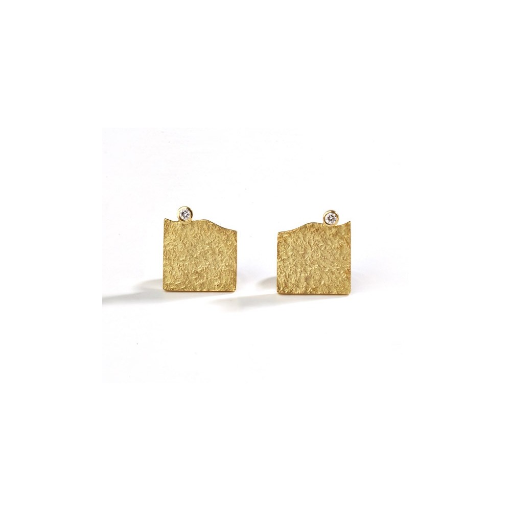 Pendientes de oro con brillante