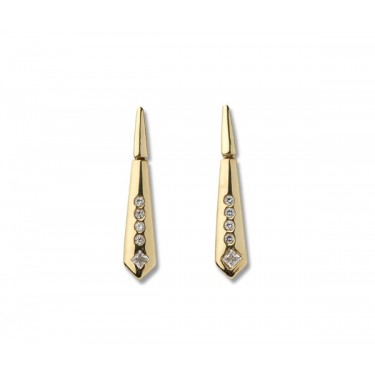 Pendientes de oro blanco