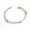 Pulsera de oro blanco brillo mate con cuatro brillantes