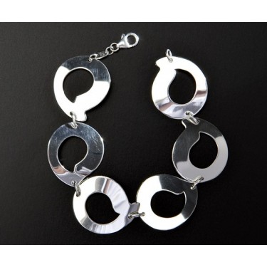 Pulsera de plata con 6 gotas