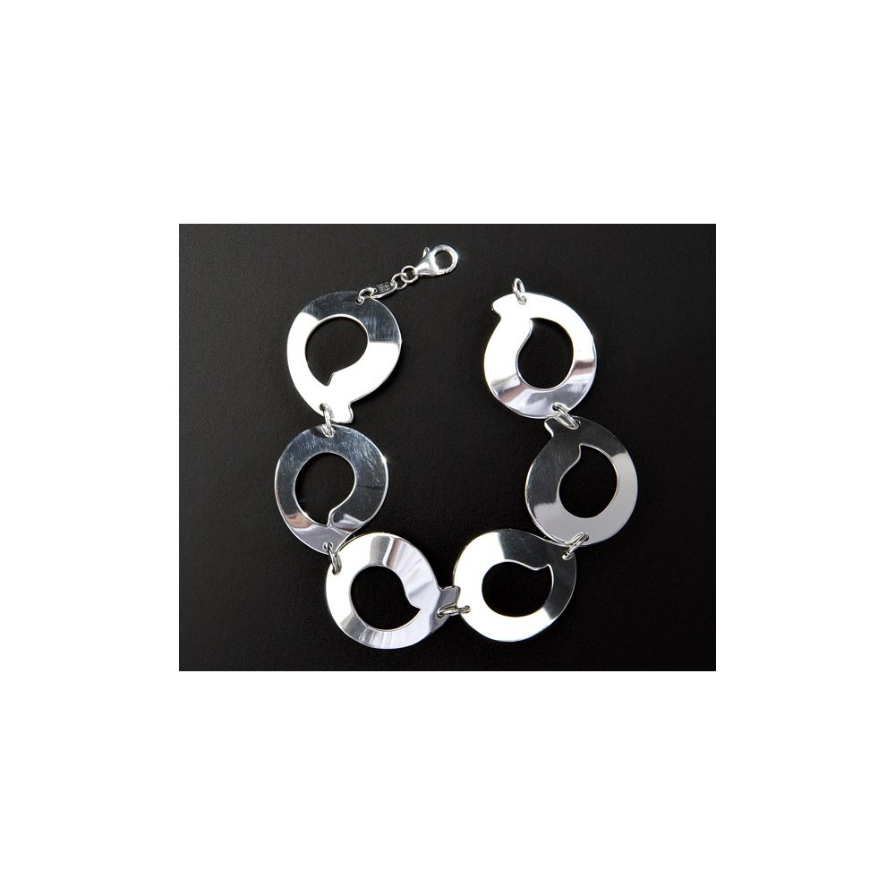 Pulsera de plata con 6 gotas