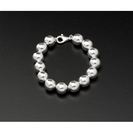 Pulsera de plata y bolas