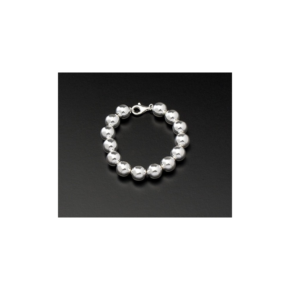 Pulsera de plata y bolas