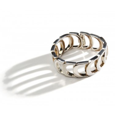 Pulsera de plata semirígida