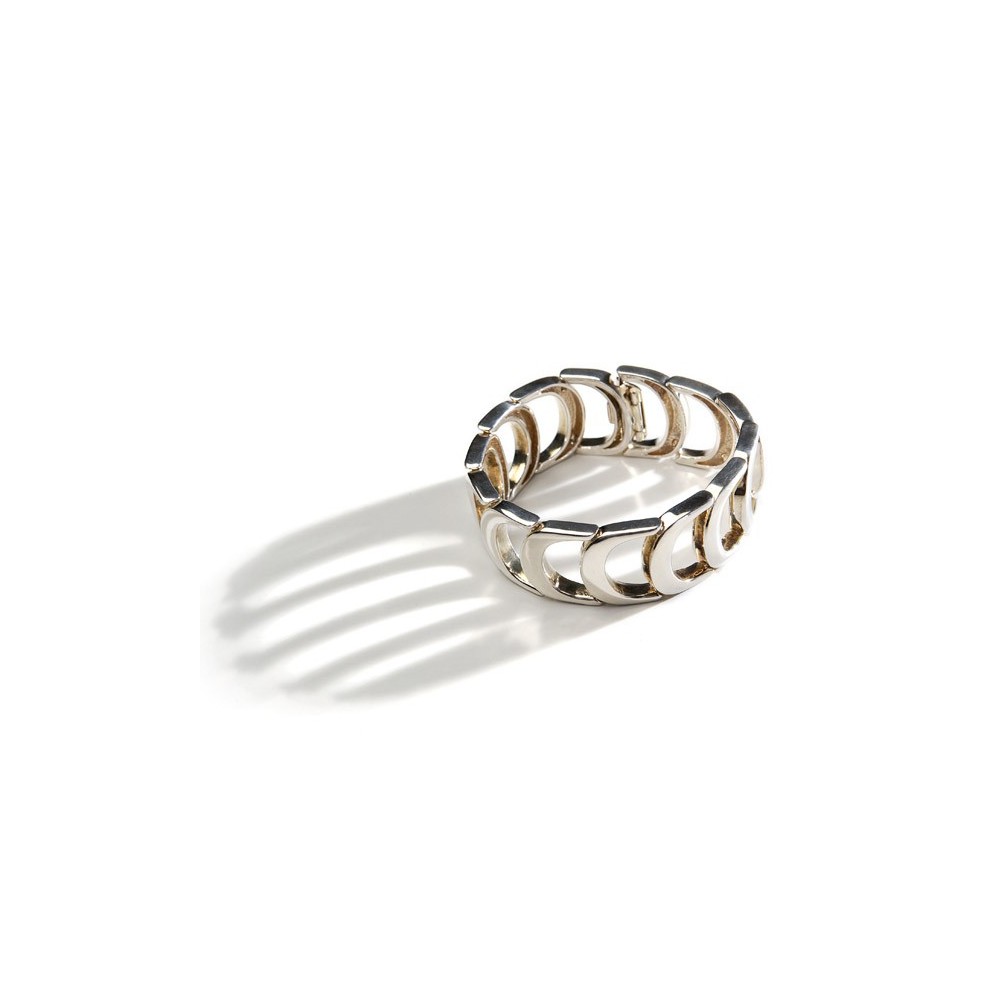 Pulsera de plata semirígida