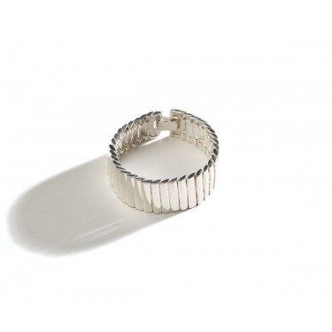 Pulsera de plata semirígida