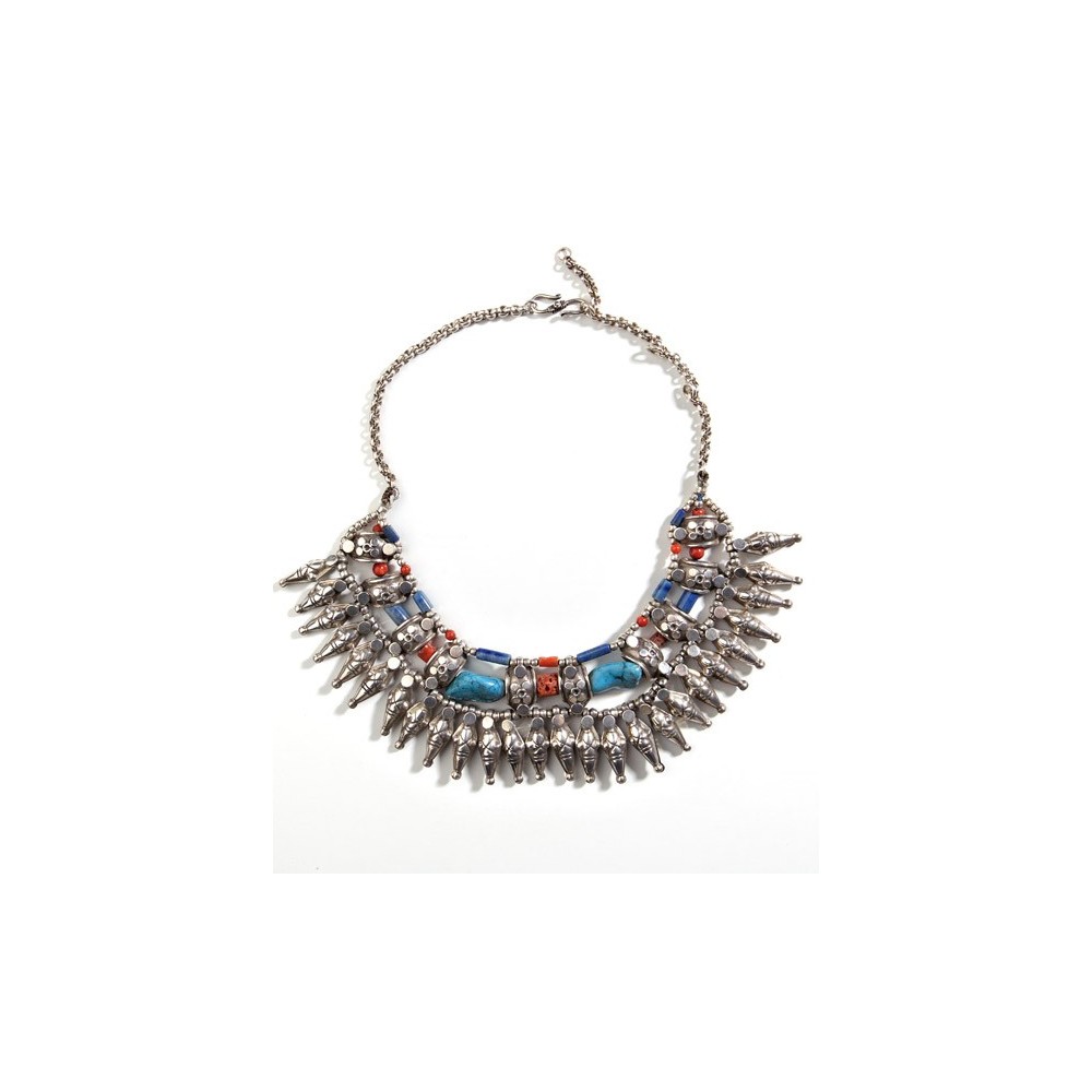 Gargantilla de plata Étnica