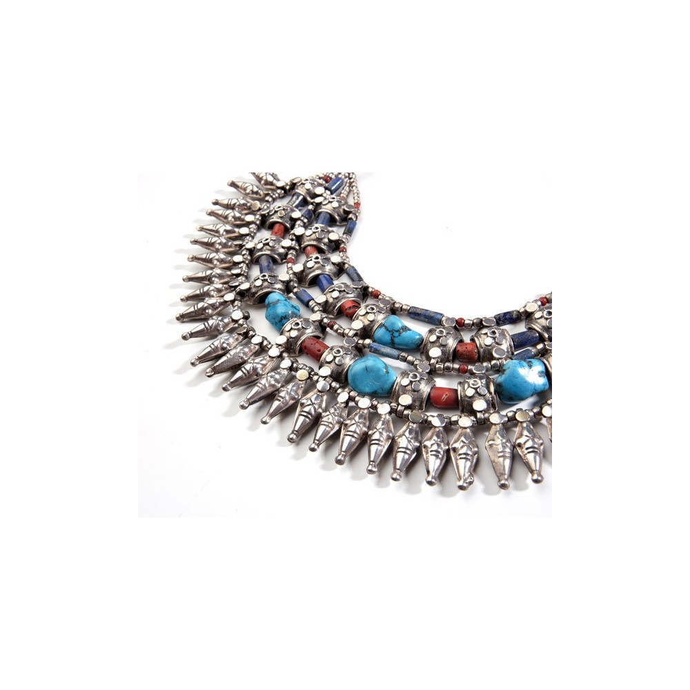 Gargantilla de plata Étnica