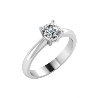 Anillo de compromiso con un brillante y cuatro garras