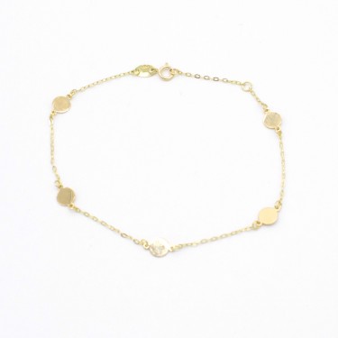 Pulsera fina oro amarillo 18 kt.