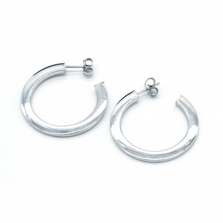 Pendientes aro plata