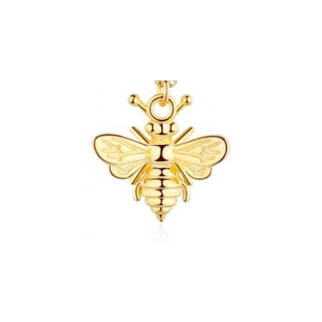 Colgante abeja plata dorada