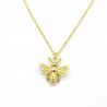 Colgante abeja plata dorada