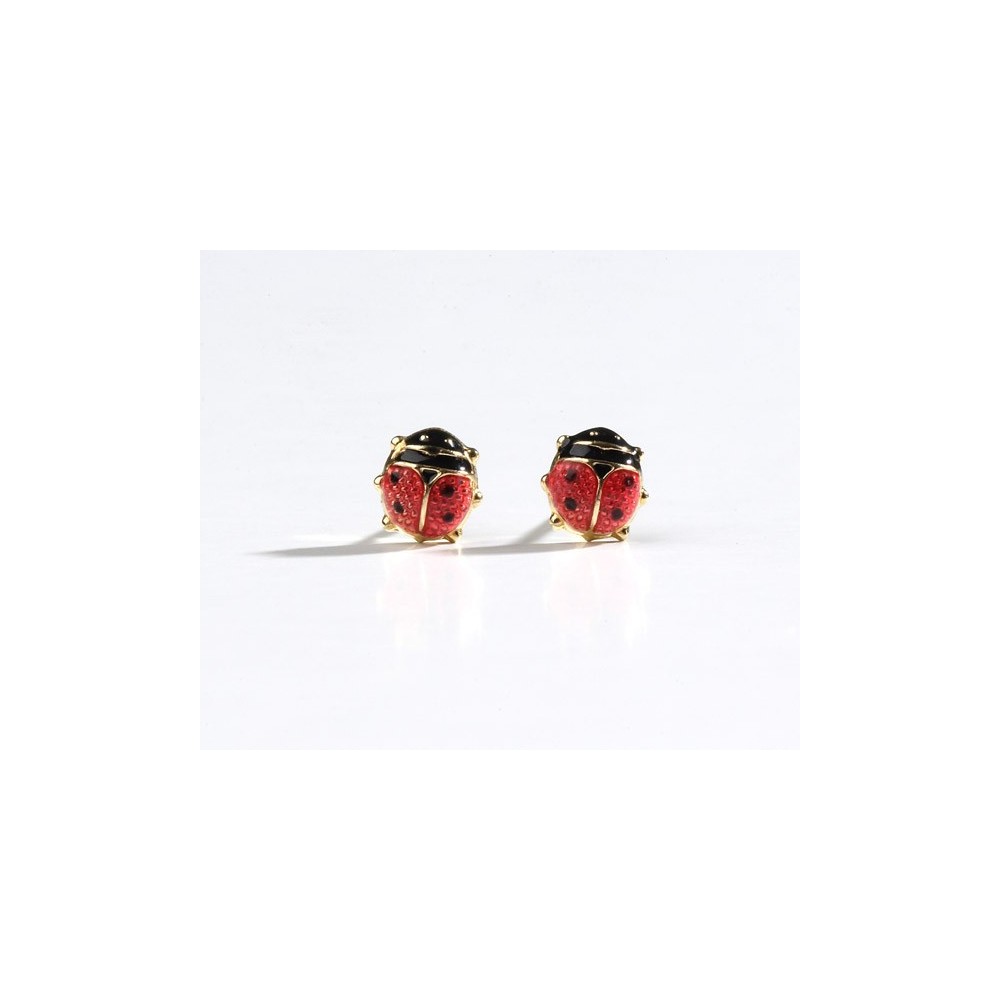 Pendientes de oro de 18k - mariquita